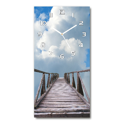 Horloge verticale en verre Chemin vers le ciel