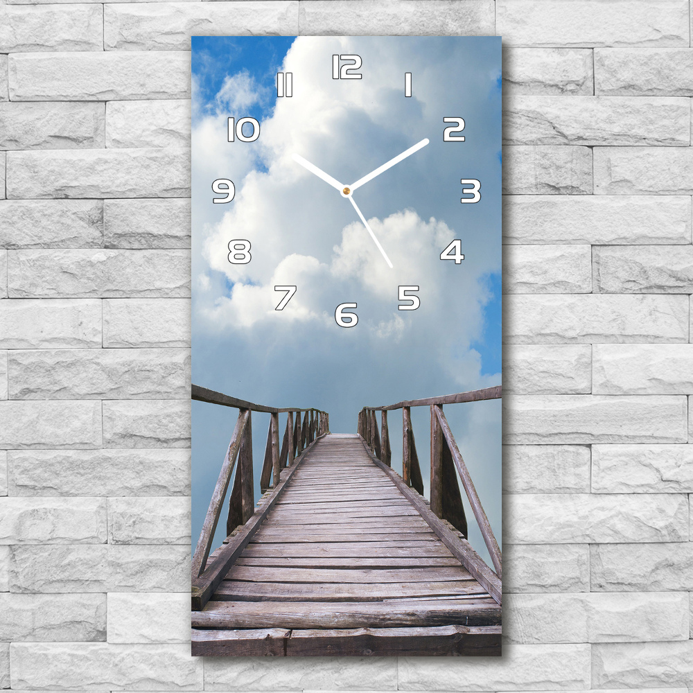 Horloge verticale en verre Chemin vers le ciel