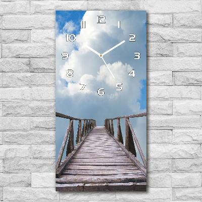 Horloge verticale en verre Chemin vers le ciel