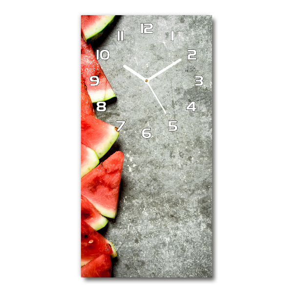 Horloge verticale en verre Pastèque