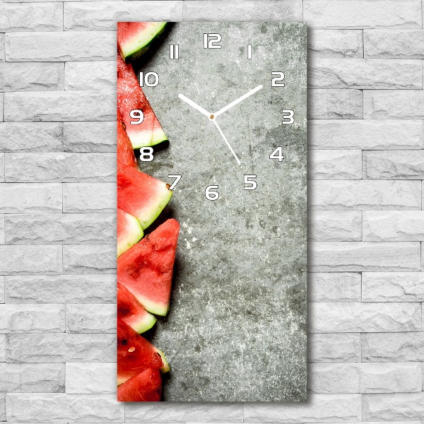 Horloge verticale en verre Pastèque