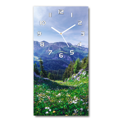 Horloge murale en verre rectangulaire Alpes