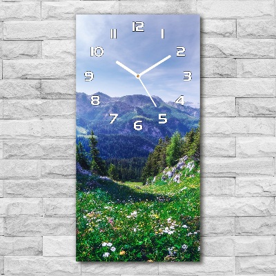 Horloge murale en verre rectangulaire Alpes