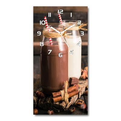 Horloge murale en verre rectangulaire Milk-shakes