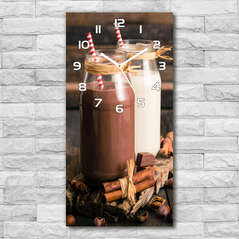 Horloge murale en verre rectangulaire Milk-shakes