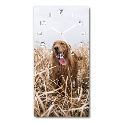 Horloge rectangulaire verticale Golden retriever