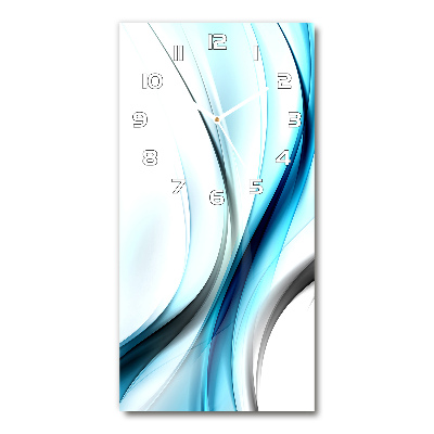 Horloge murale en verre rectangulaire Vagues abstraites