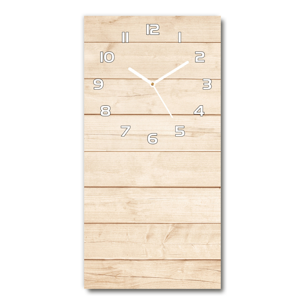 Horloge rectangulaire verticale Bois clair