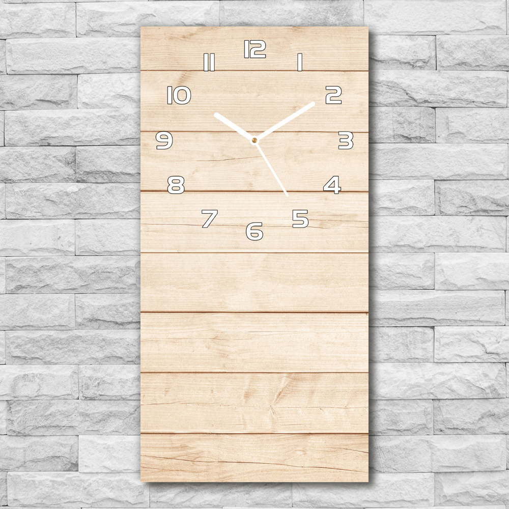 Horloge rectangulaire verticale Bois clair