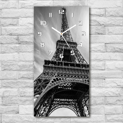 Horloge murale verticale Tour Eiffel Paris