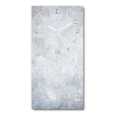 Horloge verticale en verre Fond en béton