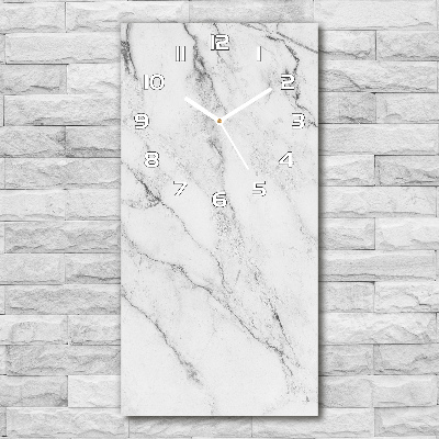 Horloge rectangulaire verticale Fond de marbre