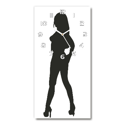 Horloge murale verticale Silhouette de femme