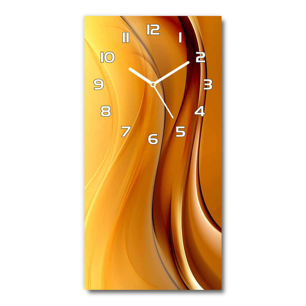 Horloge verticale en verre Abstraction de vague