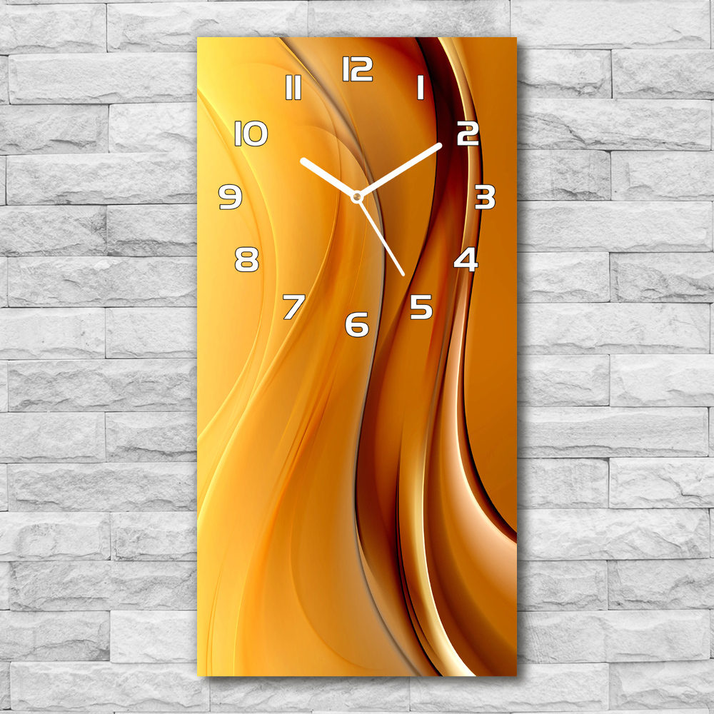 Horloge verticale en verre Abstraction de vague