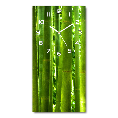 Horloge verticale en verre Bambou