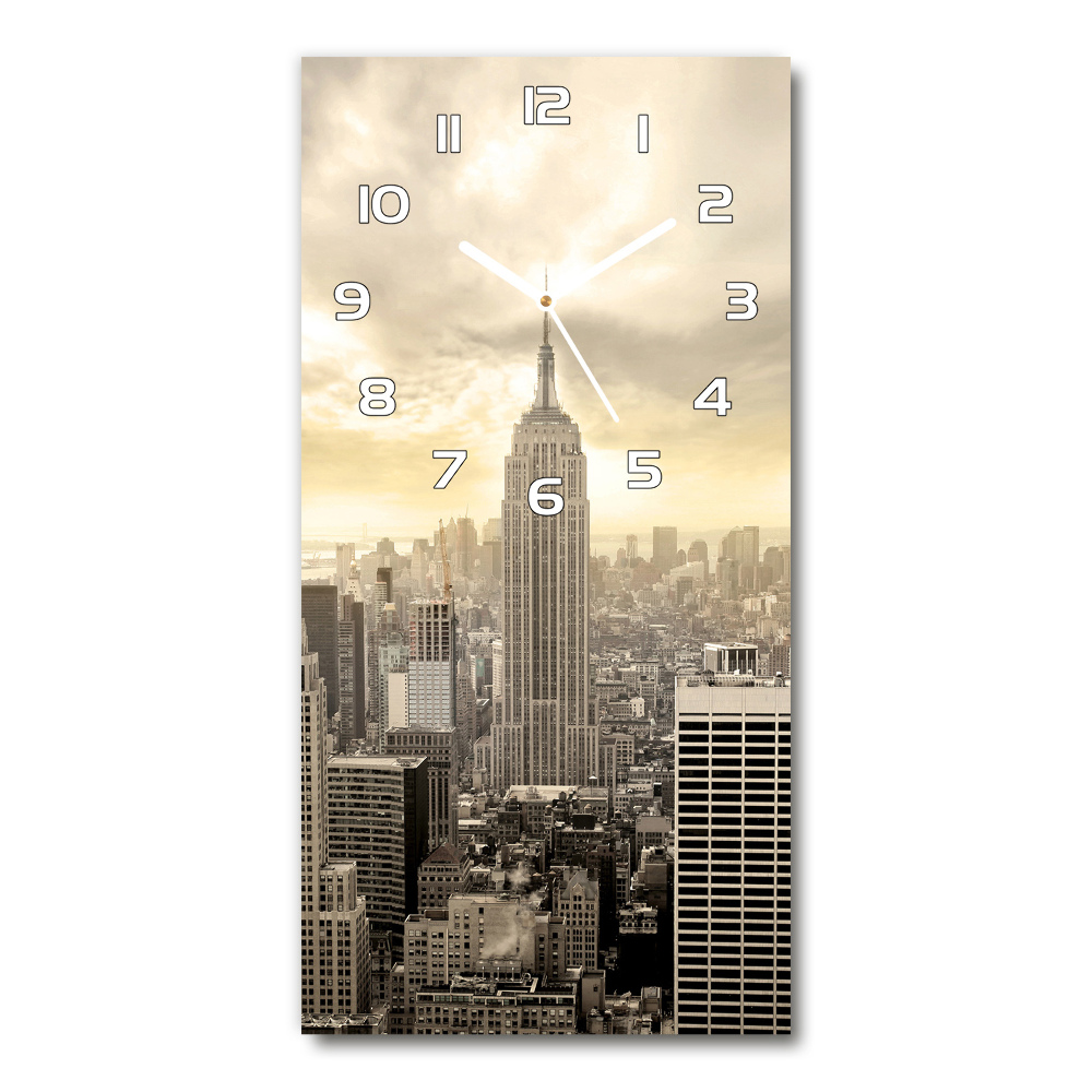 Horloge murale verticale Manhattan New York