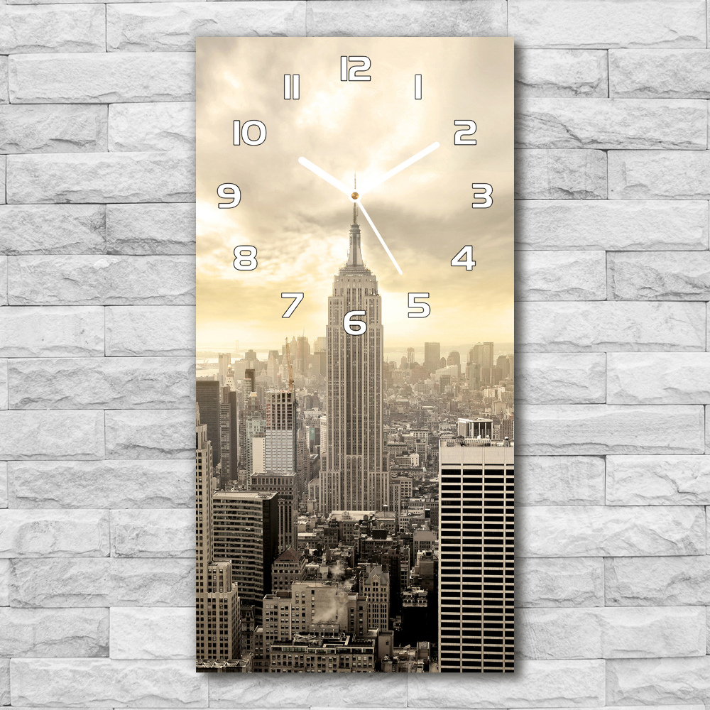 Horloge murale verticale Manhattan New York