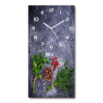 Horloge rectangulaire verticale Herbes et épices