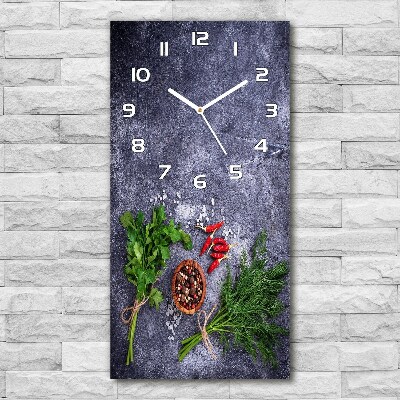 Horloge rectangulaire verticale Herbes et épices