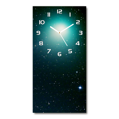 Horloge murale en verre rectangulaire Galaxie