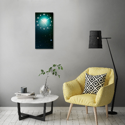 Horloge murale en verre rectangulaire Galaxie