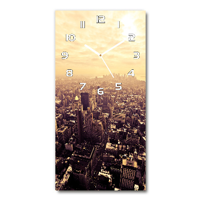 Horloge murale en verre rectangulaire Manhattan New York