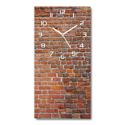 Horloge verticale en verre Mur de briques classique