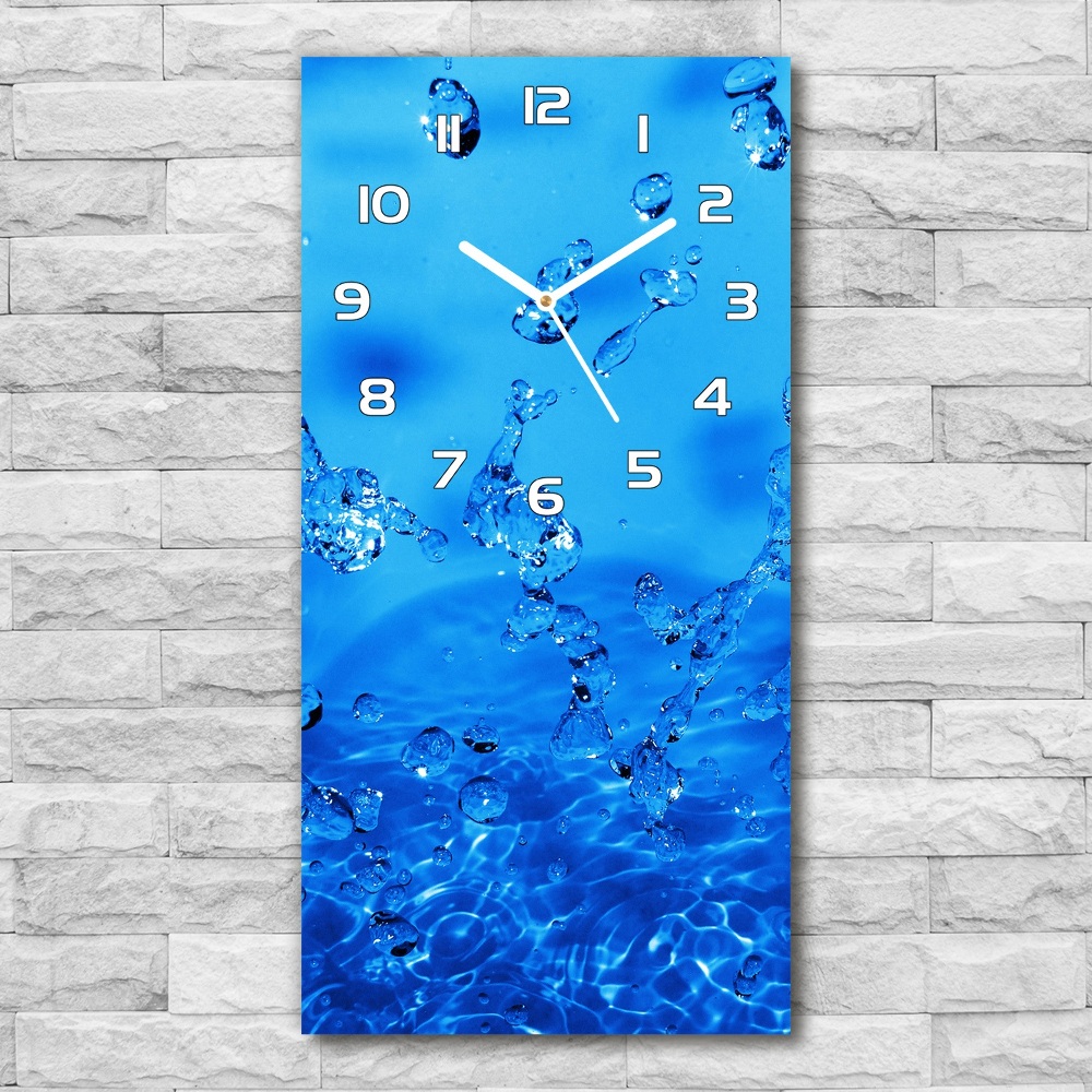 Horloge murale verticale Gouttes d'eau