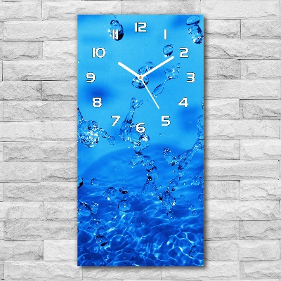 Horloge murale verticale Gouttes d'eau