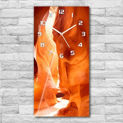 Horloge murale en verre rectangulaire Canyon