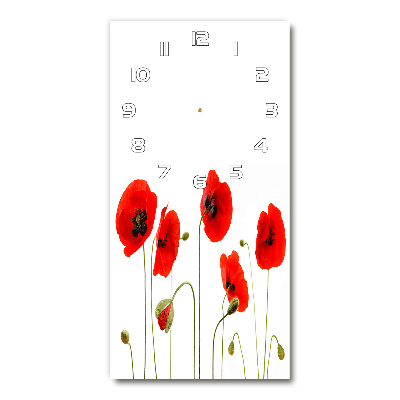 Horloge murale verticale Coquelicots des champs