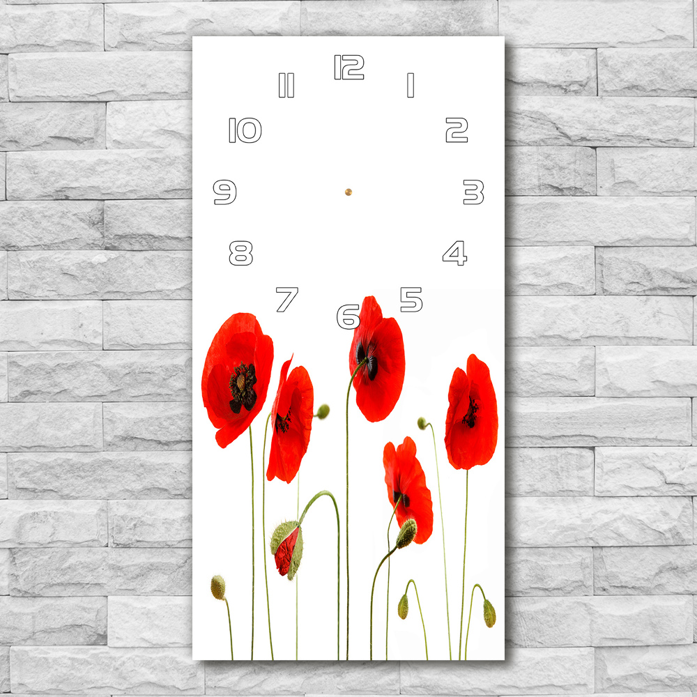 Horloge murale verticale Coquelicots des champs