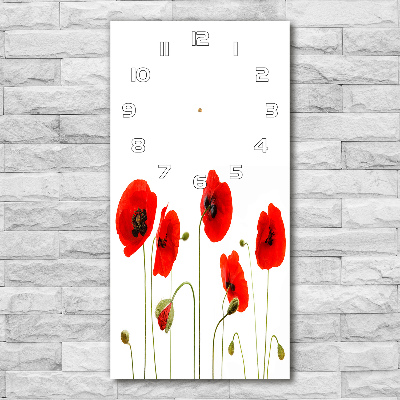 Horloge murale verticale Coquelicots des champs