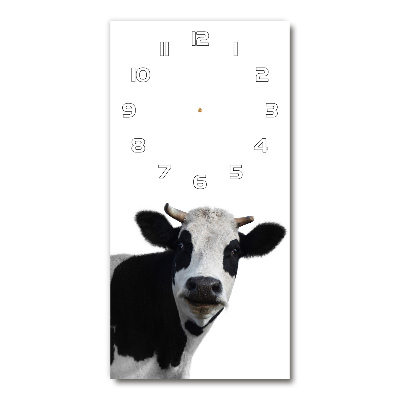 Horloge murale verticale Vache latine