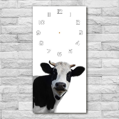 Horloge murale verticale Vache latine