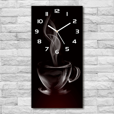 Horloge rectangulaire verticale Café aromatique