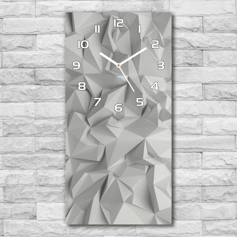 Horloge verticale en verre Abstraction 3D