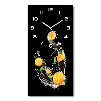 Horloge rectangulaire verticale Oranges