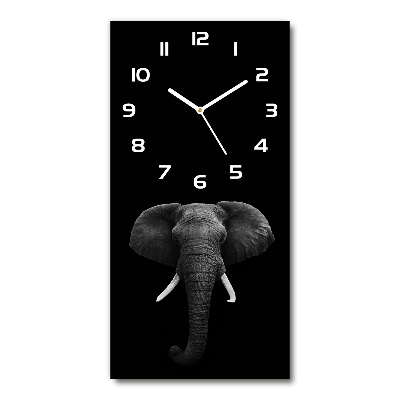 Horloge verticale en verre Éléphant d'Afrique