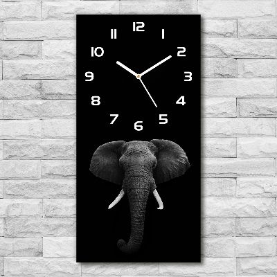 Horloge verticale en verre Éléphant d'Afrique