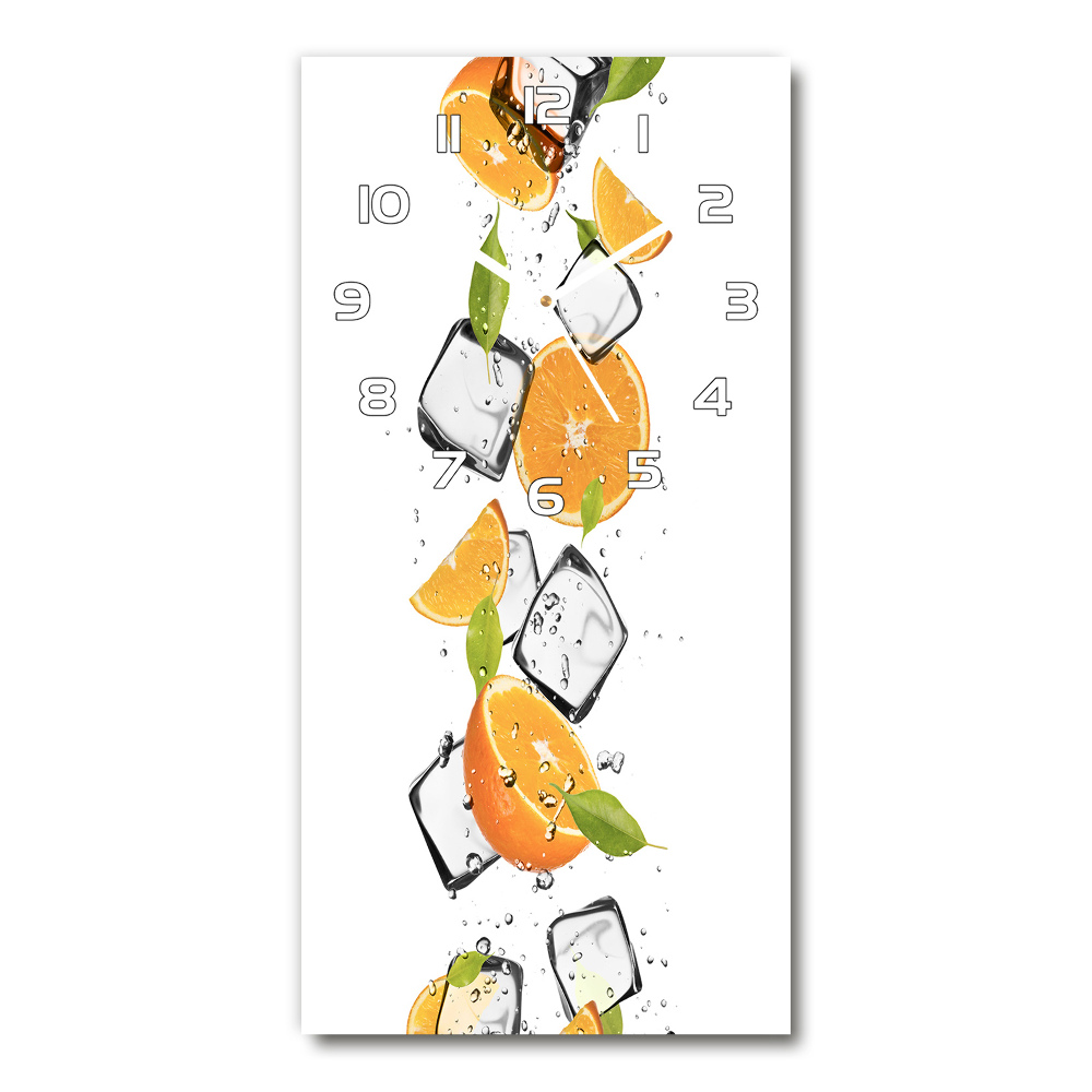 Horloge rectangulaire verticale Oranges et glace