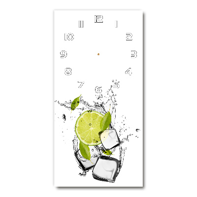 Horloge rectangulaire verticale Citron vert et glace