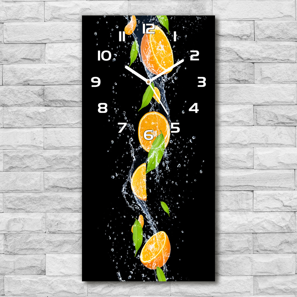 Horloge murale verticale Oranges