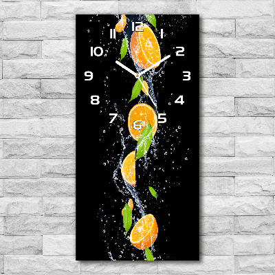 Horloge murale verticale Oranges