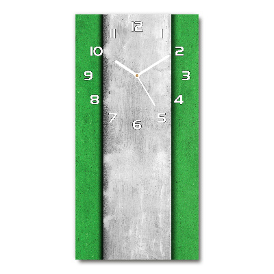 Horloge murale verticale Mur vert