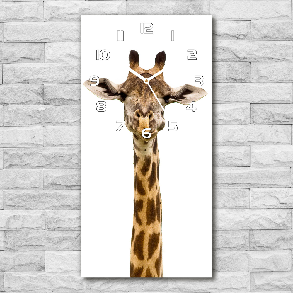 Horloge murale verticale Girafe