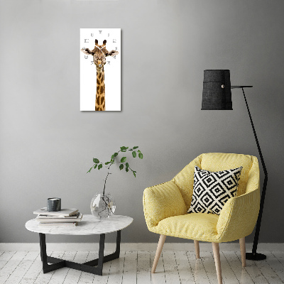 Horloge murale verticale Girafe