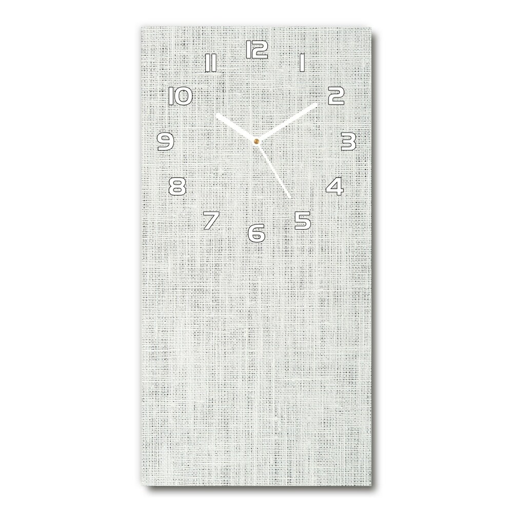 Horloge verticale en verre Toile blanche en lin