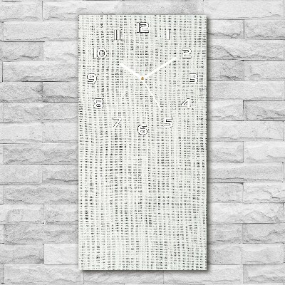 Horloge verticale en verre Toile blanche en lin